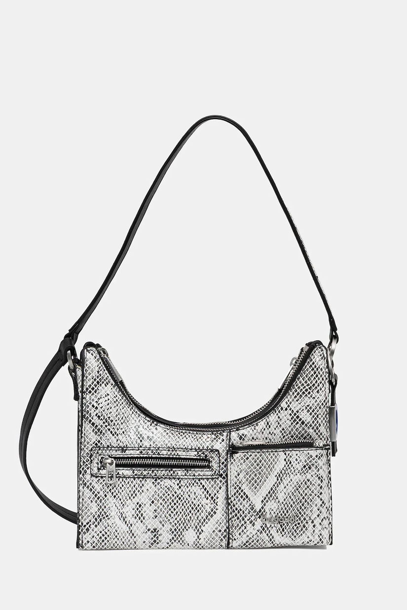 Desigual poșetă DELTA VEGA OLIVE culoarea negru, 25WAXPB7