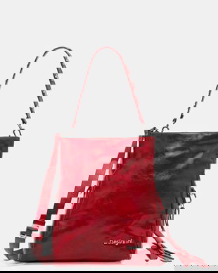 Desigual poșetă REPRISE RED VALENTI culoarea roșu, 25WAXPCA