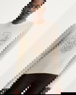 ZADIG&VOLTAIRE pulover de cașmir culoarea bej, light, KWSW02805