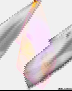 MAX&Co. fular de mătase culoarea violet, cu imprimeu, 2526546046200