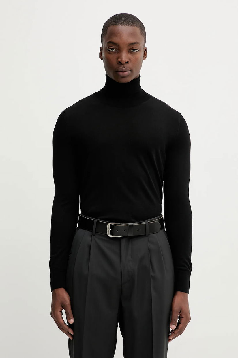 BARENA VENEZIA pulover de lână Knitwear Camio culoarea negru, light, cu guler, KNU5282.429