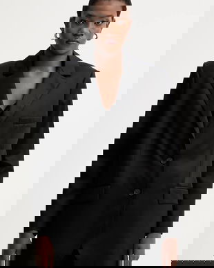 IRO sacou culoarea negru, un singur rand de nasturi, uni, WP07DOUNY