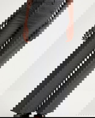 ZADIG&VOLTAIRE pantaloni culoarea gri, lat, high waist, WWPA01875