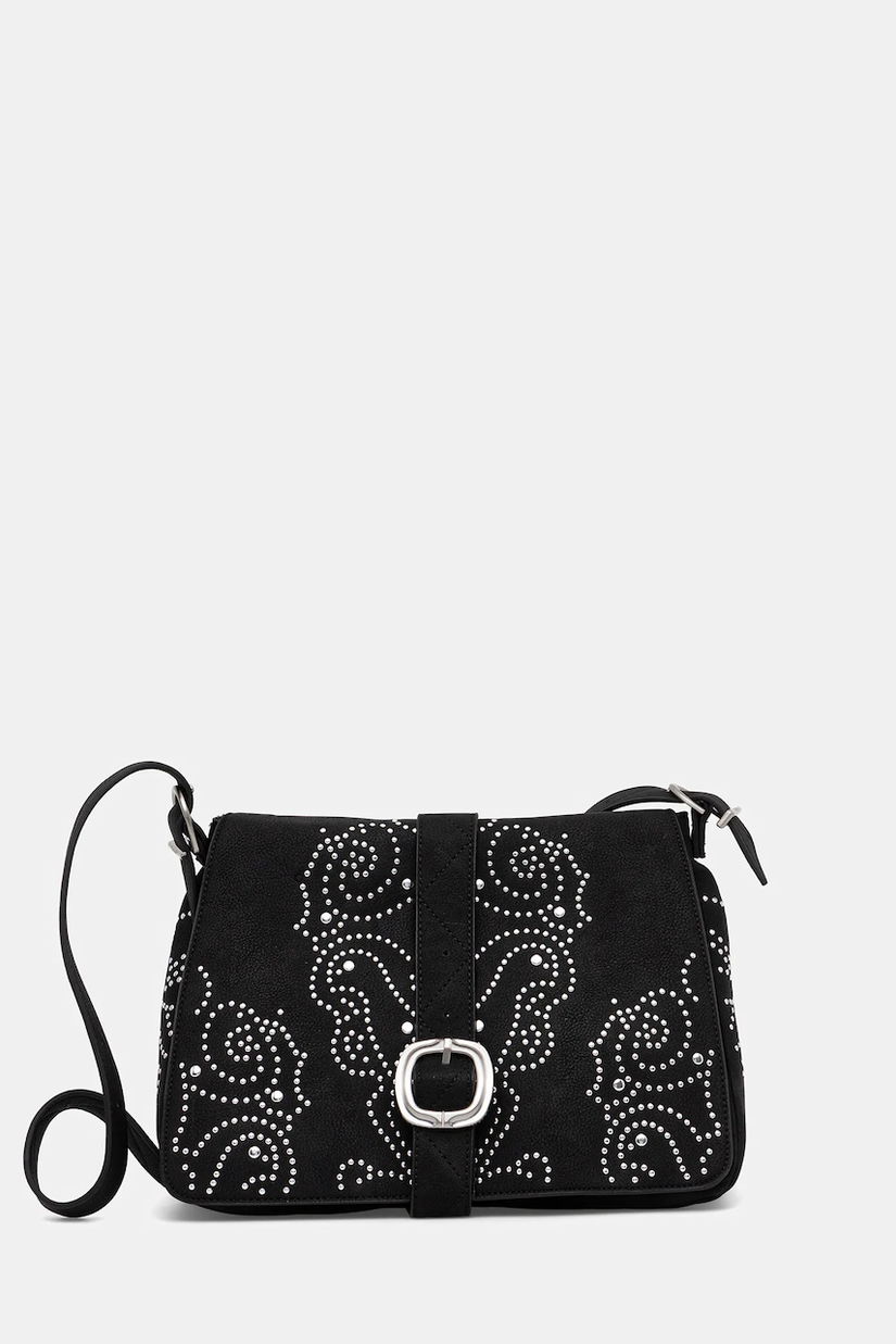 Desigual poșetă POKER FACE POSADAS MI culoarea negru, 25WAXPBH