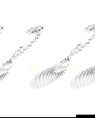 Lilou cercei placați cu argint Venus 254/28/KOL/PEB/SR