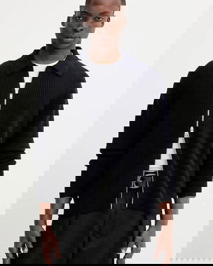 Filippa K cardigan din lână culoarea bleumarin, 31685