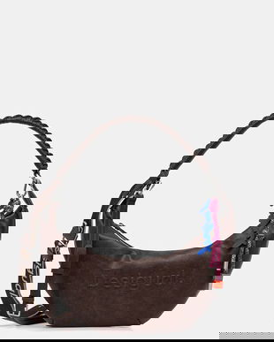 Desigual poșetă HALF LOGO ZANTE C culoarea maro, 25WAXPAX