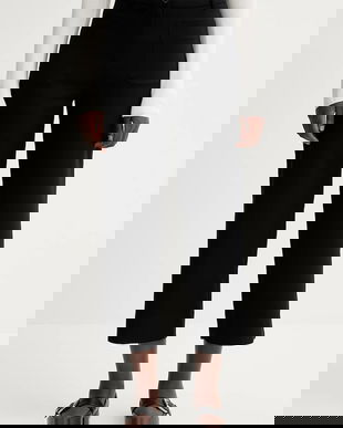 Sessun pantaloni culoarea negru, drept, high waist, 21507002