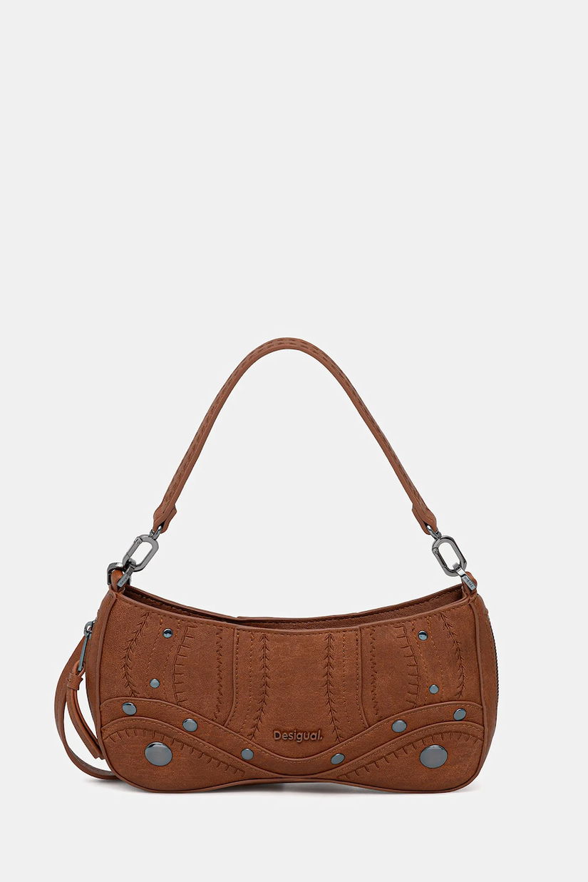 Desigual poșetă EMBRO PATCH ALSACIA C culoarea maro, 25WAXPA7