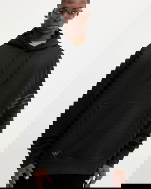 adidas Originals bluză Neuclassics culoarea negru, cu glugă, cu imprimeu, HZ3740