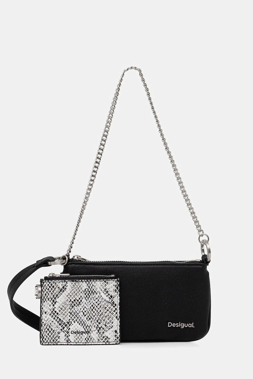 Desigual poșetă culoarea negru, 25WAYP22