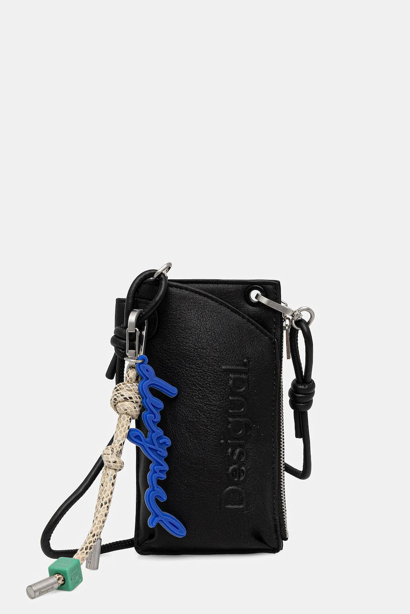 Desigual portofel HALF LOGO MILTON culoarea negru, 25WAYP06