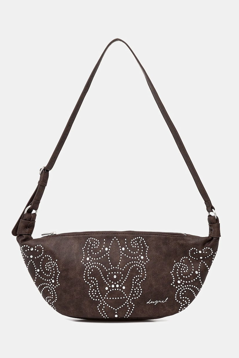 Desigual poșetă POKER FACE MUNSTE culoarea maro, 25WAXP33