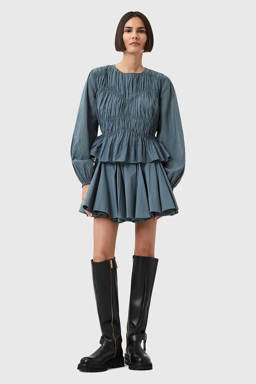 AllSaints fustă din bumbac TULIP mini, evazați, W016RD