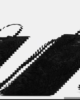 Desigual rucsac ROMEO FLORAL TOTAL B culoarea negru, mare, cu imprimeu, 25WAKP06