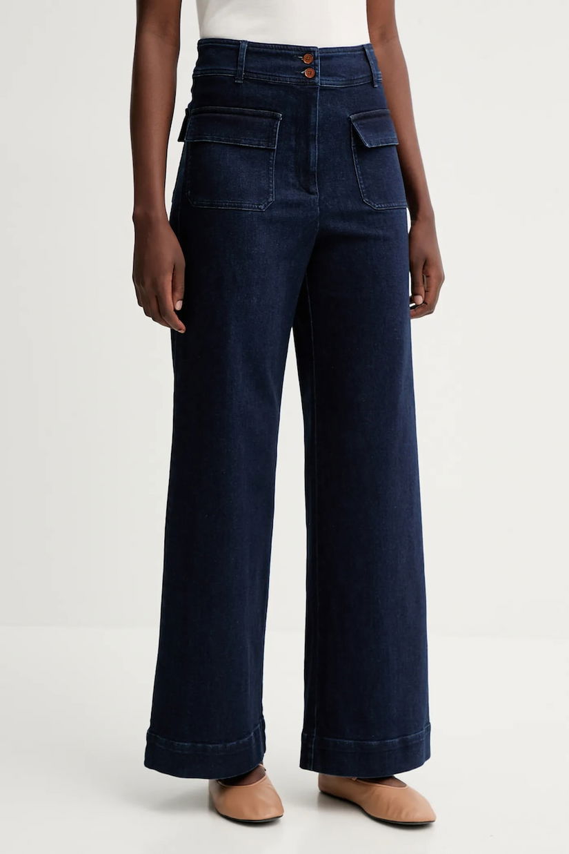 Sessun jeans culoarea bleumarin, 22507004