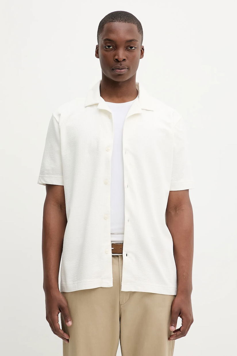 Marc O'Polo cămașă culoarea bej, regular, 526204753088