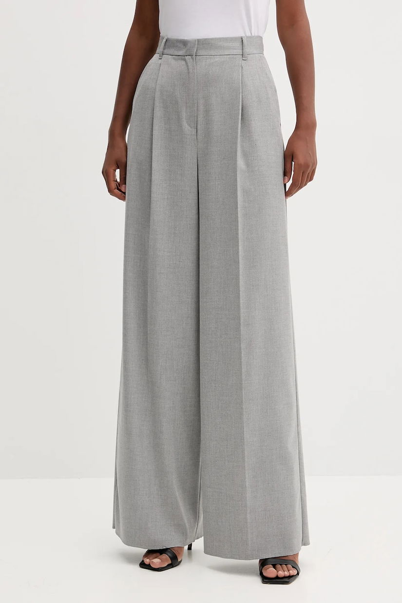 Marella pantaloni Emme by Marella culoarea gri, lat, high waist, 2525136151200