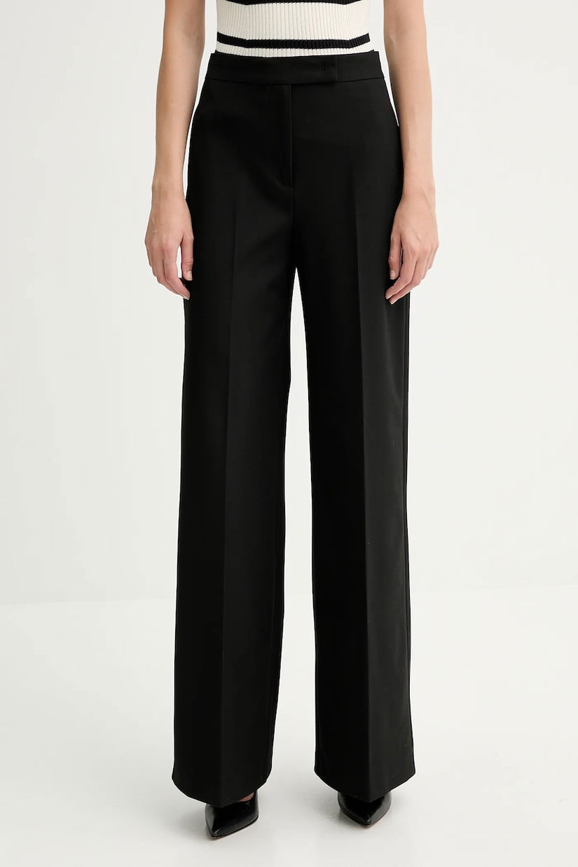 MAX&Co. pantaloni culoarea negru, lat, high waist, 2528136014200