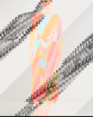 Never Fully Dressed rochie culoarea portocaliu, midi, drept, NFDDR2796