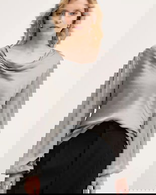 Fracomina bluză culoarea gri, uni, FS25WT1004W45101