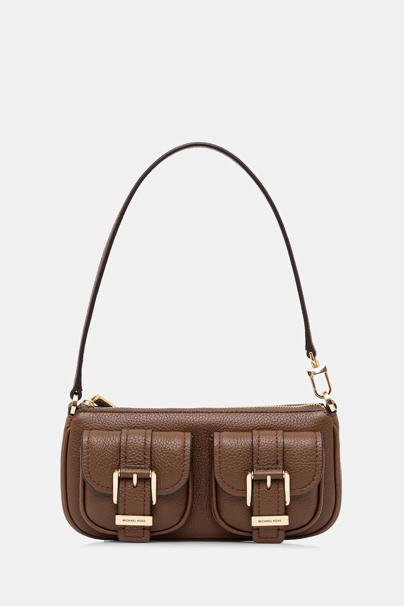 MICHAEL Michael Kors geantă de piele culoarea verde, 32S5GZCU1L