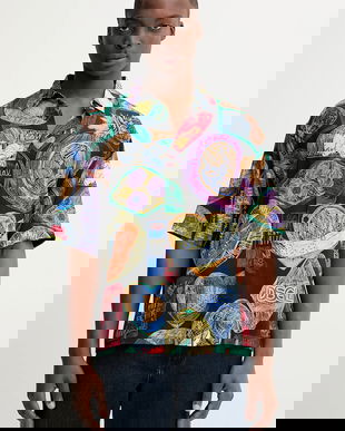 Desigual cămașă LIMA culoarea negru, cu guler clasic, relaxed, 25WMCW10