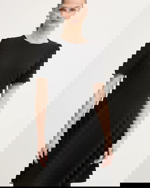 Dkny rochie culoarea violet, mini, evazati