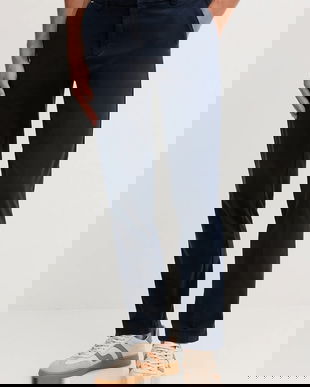 BOSS pantaloni culoarea bleumarin, cu fason chinos, 50543304