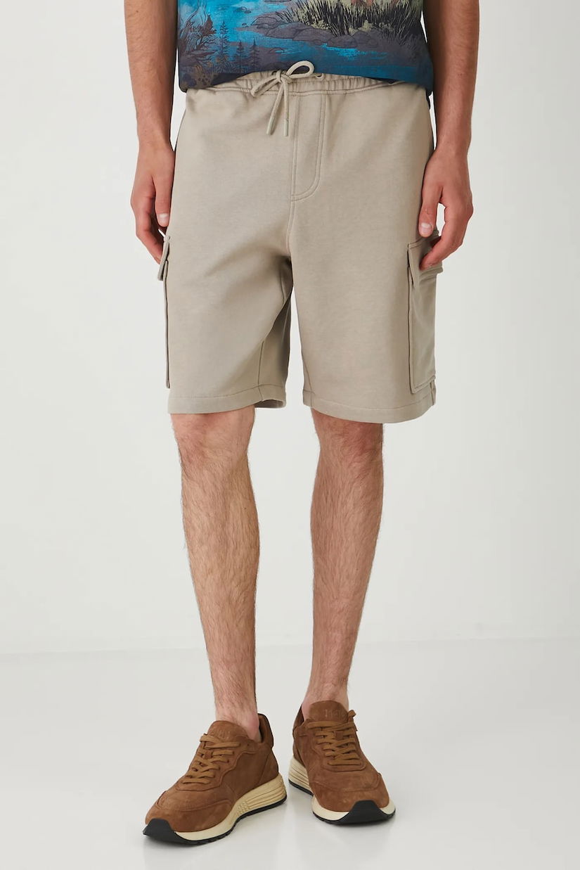 Medicine pantaloni scurți din bumbac culoarea bej