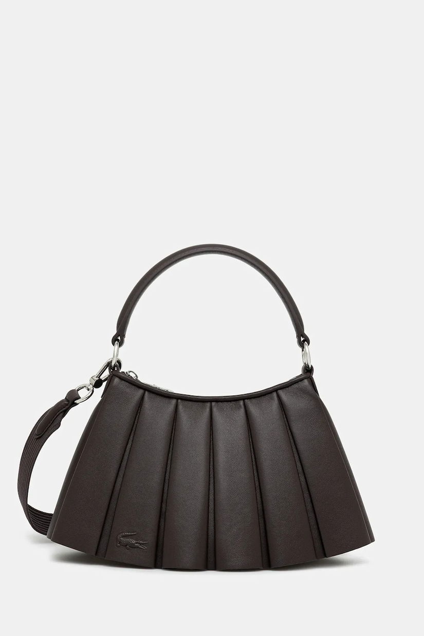 Lacoste poșetă de piele culoarea maro, NU5011DP