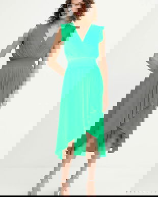 Morgan rochie culoarea rosu, midi, evazati, RWALLY