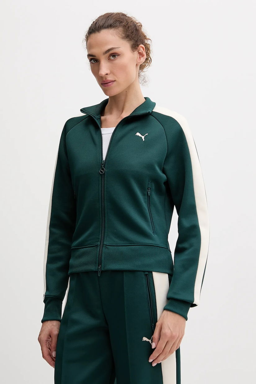 Puma bluză culoarea maro, cu model, 629796