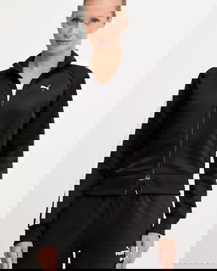 Puma bluză culoarea maro, cu model, 629796