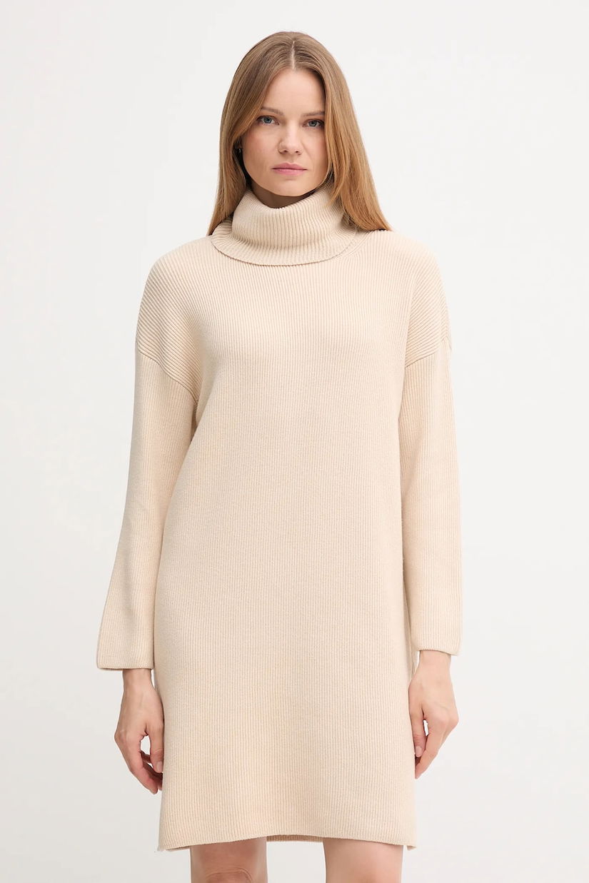 Barbour rochie culoarea bej, mini, oversize, LDR0559