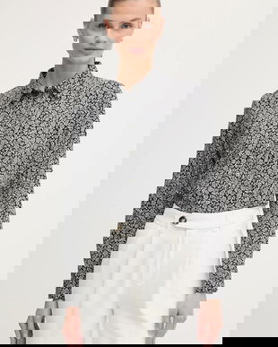 United Colors of Benetton cămașă culoarea alb, cu guler clasic, regular, 5Q6SDQ0AY