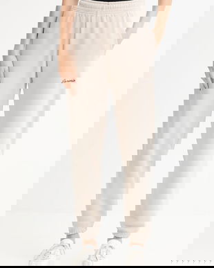 La Mania pantaloni de trening DUO culoarea bej, uni, DUO