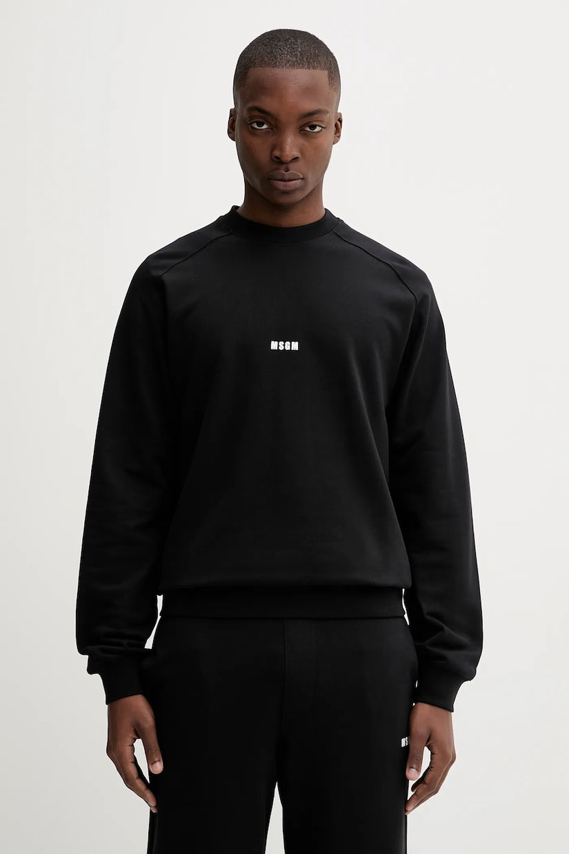 MSGM hanorac de bumbac culoarea alb, uni, 2000MM503.300000