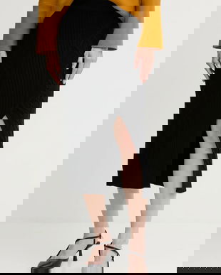 Dkny fustă culoarea bordo, midi, drept, DJ4R0377