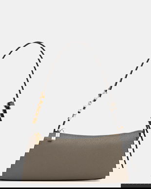 Dkny poșetă de piele culoarea bej, R433YG57