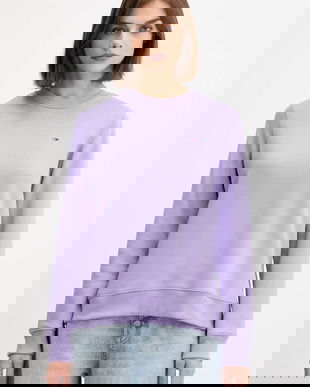 Tommy Jeans bluză culoarea violet, uni, DW0DW19959