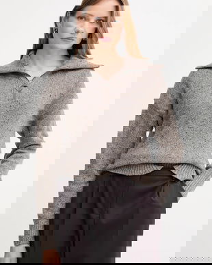 Barbour pulover de lână culoarea gri, cu turtleneck, LKN1579