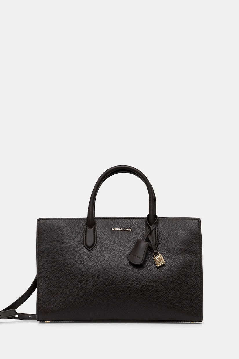 MICHAEL Michael Kors poșetă de piele culoarea verde, 30F4GETS2L