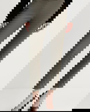 Morgan pantaloni PROSY.F culoarea roșu, fason țigaretă, medium waist, PROSY.F