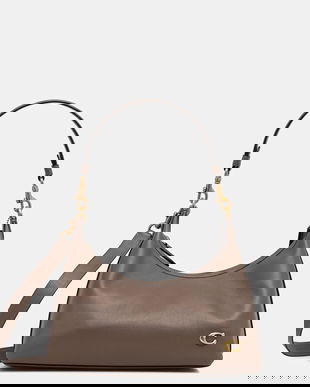 Coach poșetă de piele Juliet culoarea bej, CR981