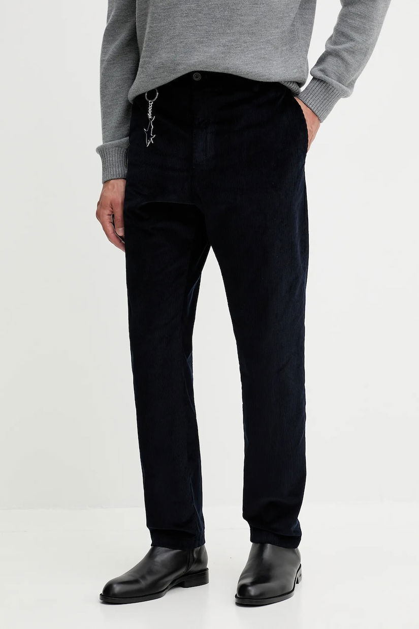 Paul&Shark pantaloni de catifea cord culoarea bej, drept, 14314020