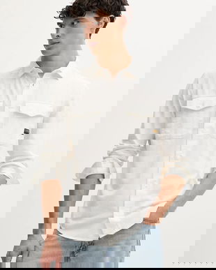 G-Star Raw camasa din bumbac culoarea verde, cu guler clasic, regular