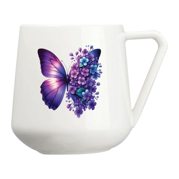 Cana alba portelan, Piksel, maner extravagant, in cutie, 300 ml