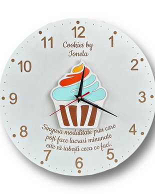 Ceas Personalizat Cofetar, Patiser Decorativ 35 cm