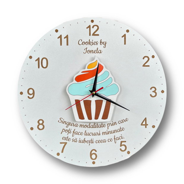 Ceas Personalizat Cofetar, Patiser Decorativ 35 cm